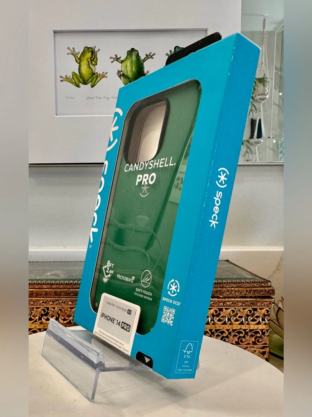 NIB IPhone 14Pro Speck Candyshell Kelly Green Phone Case Microban 8ft Drop Prot
